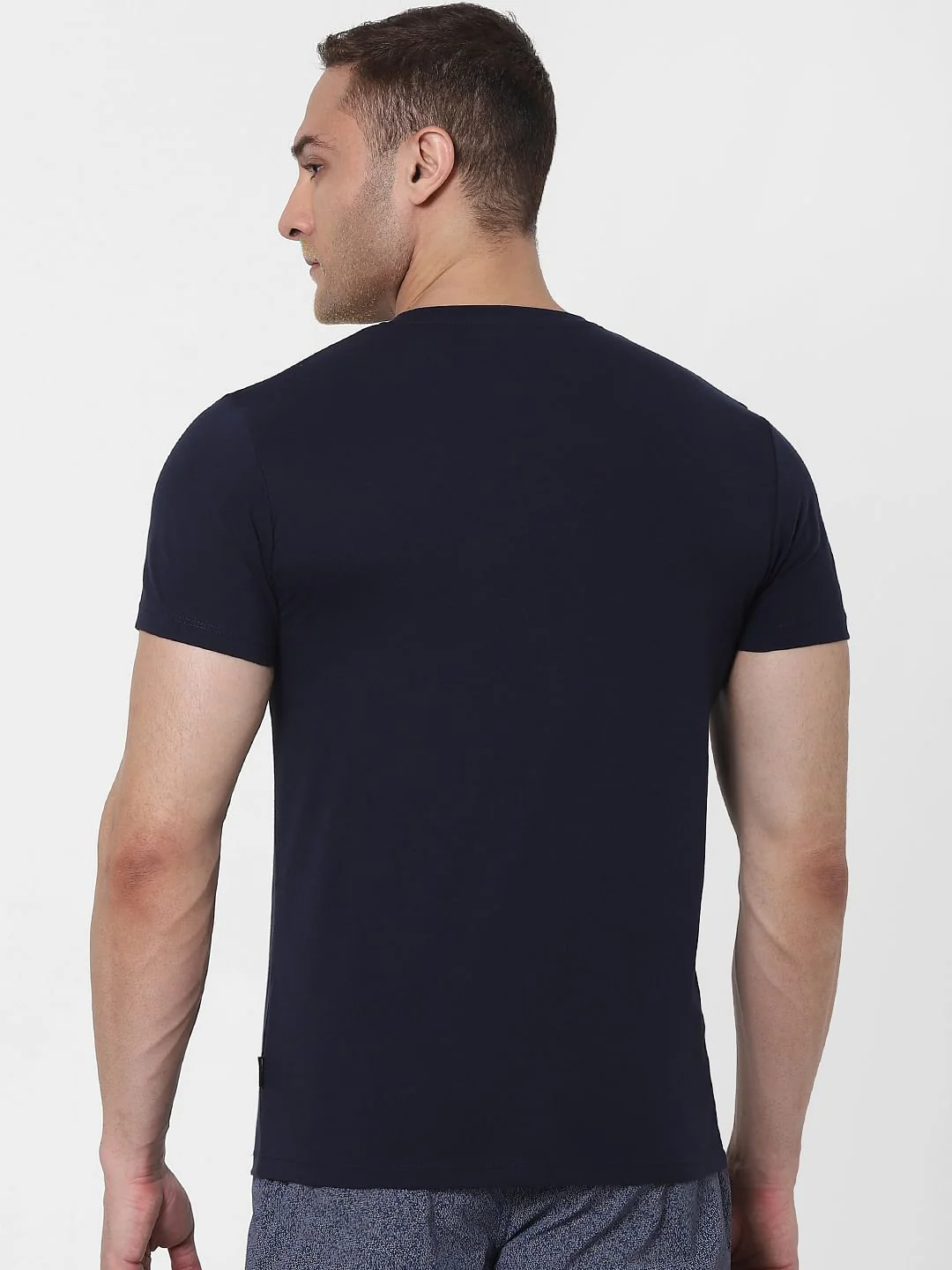 Blue Crew Neck T-shirt - Image 4