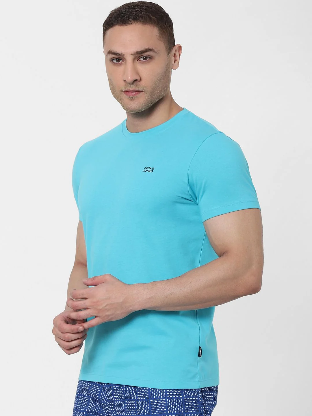 Light Blue Crew Neck T-shirt - Image 3