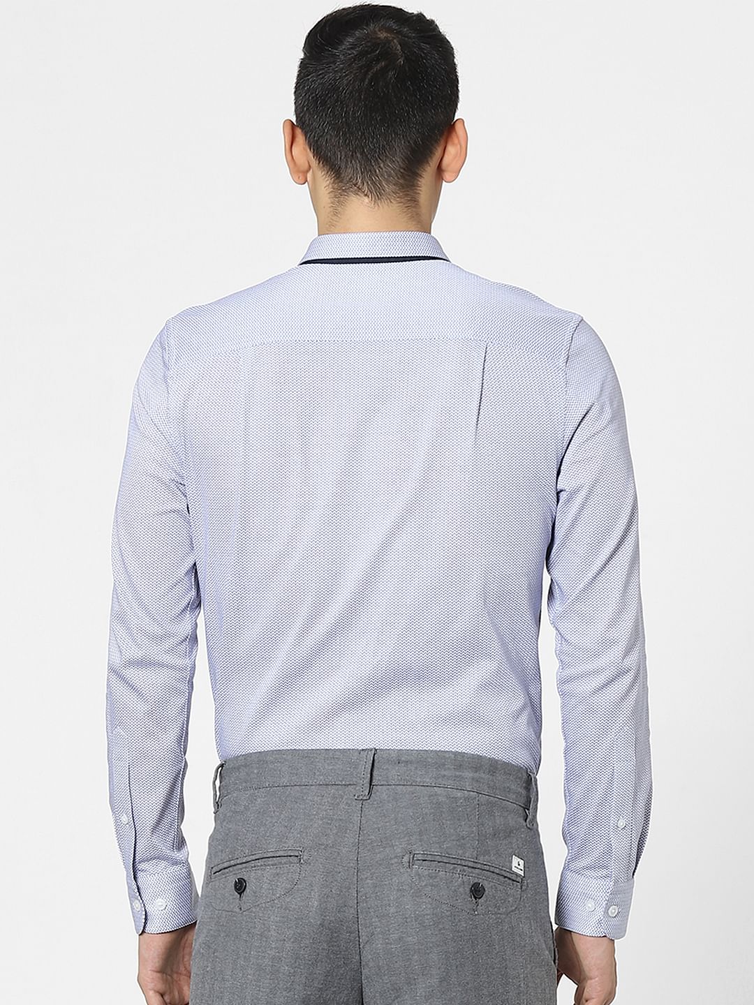 Blue Knit Full Sleeves Jersey Shirt - Image 4