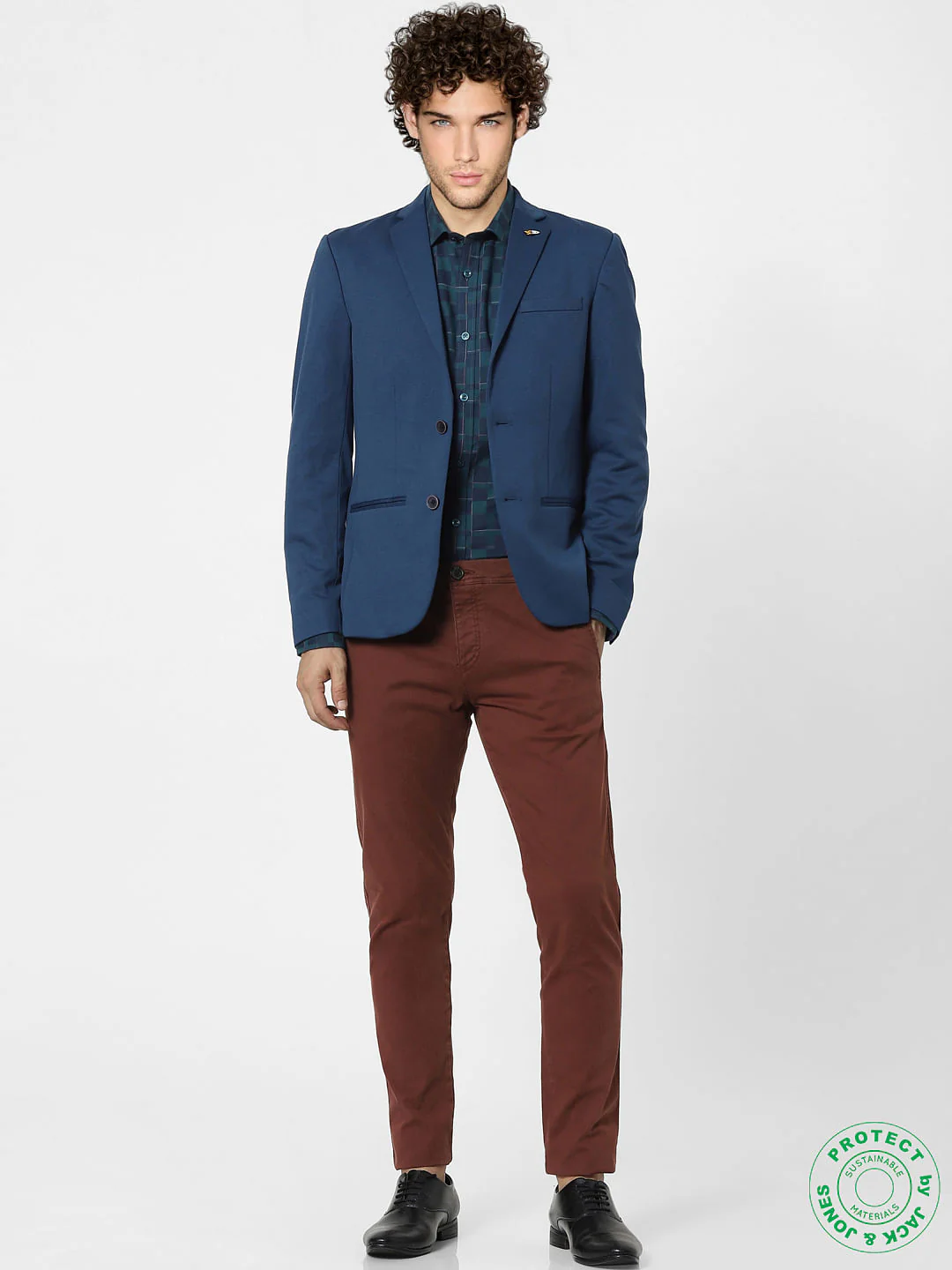 Blue Check Full Sleeves Shirt