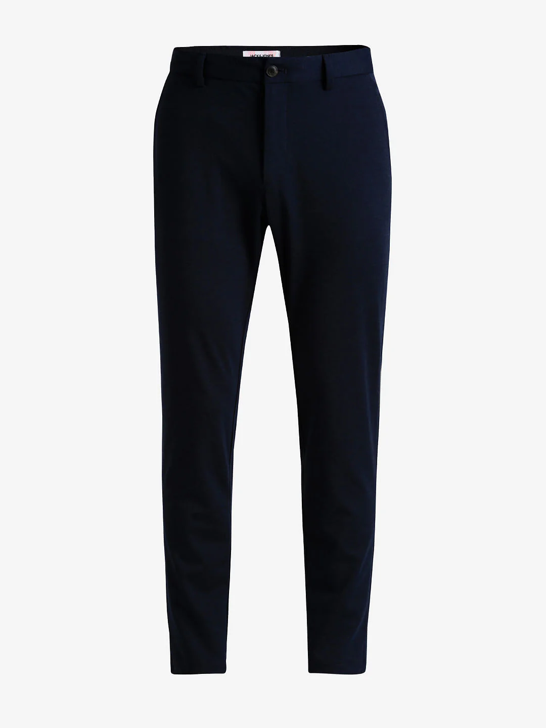 Dark Blue Mid Rise Slim Fit Chinos - Image 6