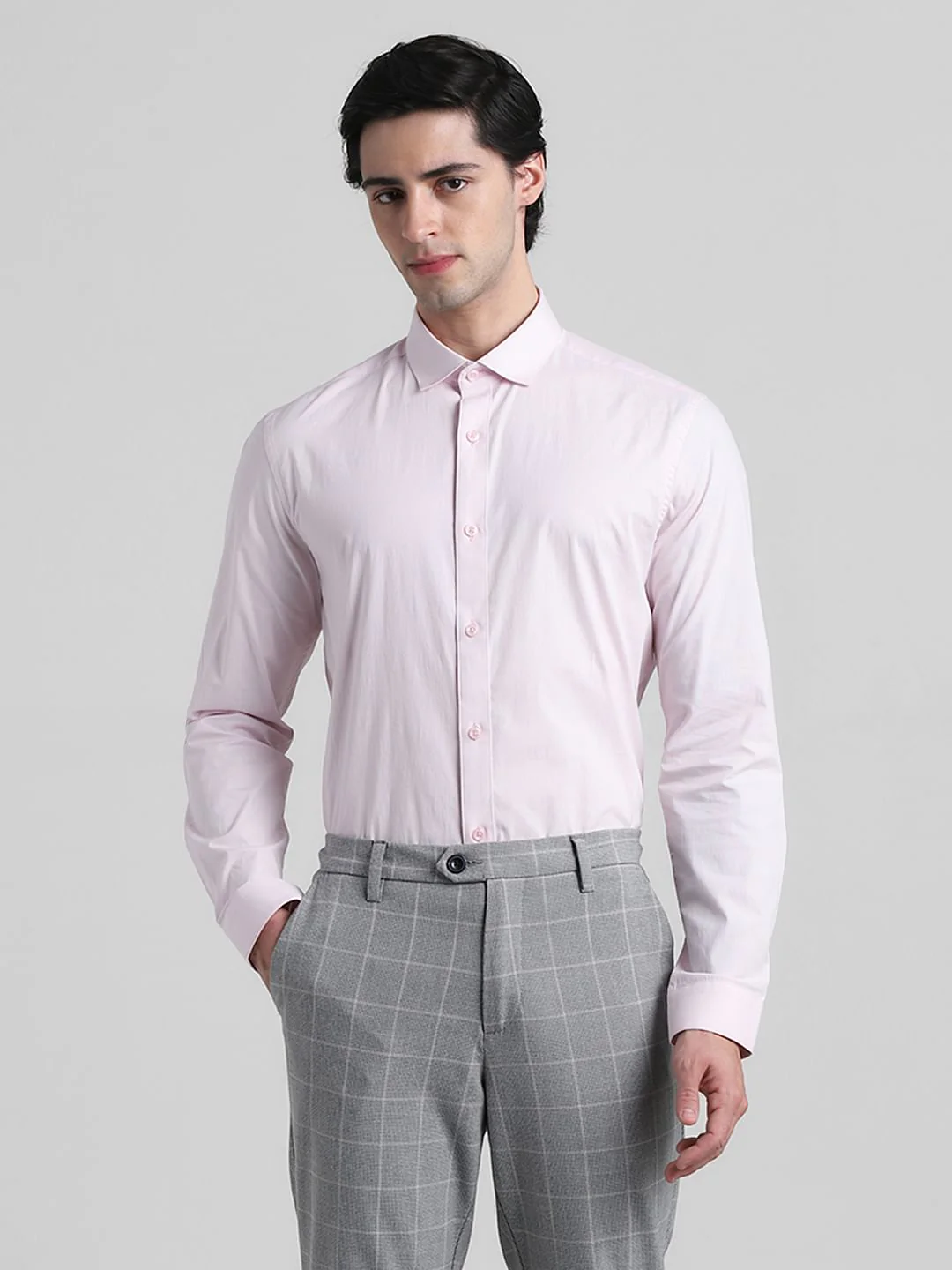 Lavender Cotton Full Sleeves Shirt - Image 2