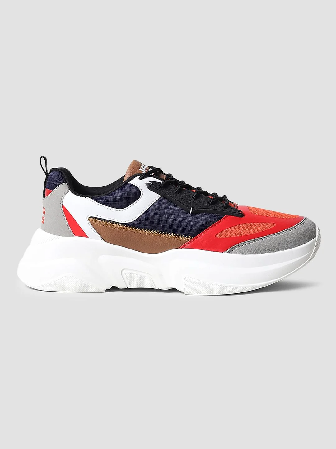 Grey & Red Colourblocked Sneakers - Image 3