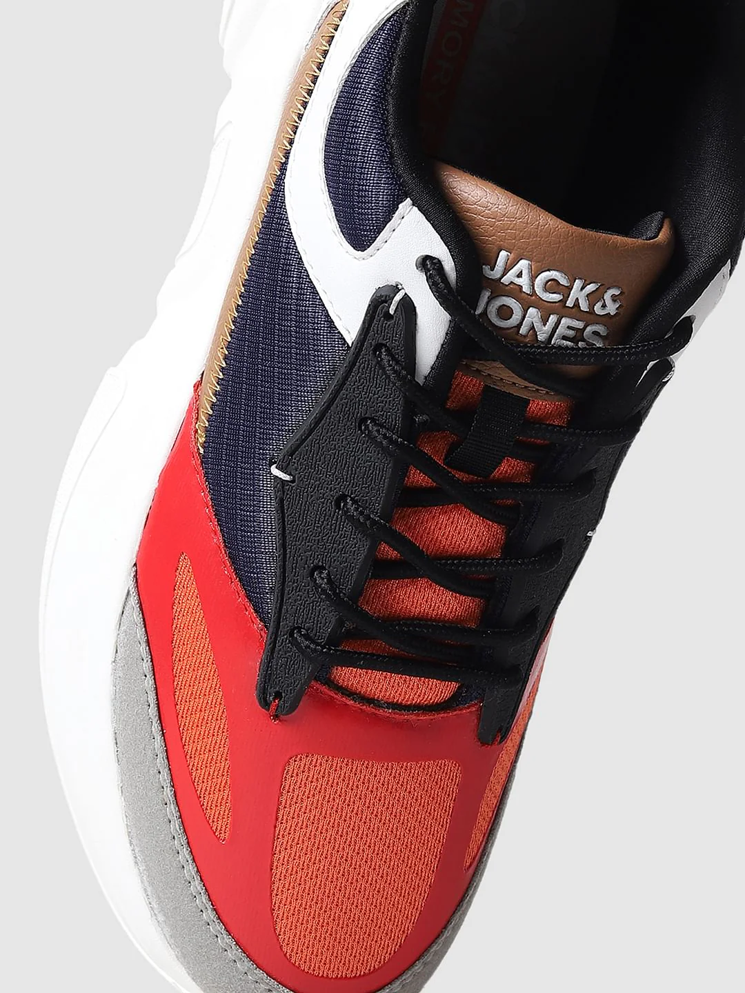 Grey & Red Colourblocked Sneakers - Image 8