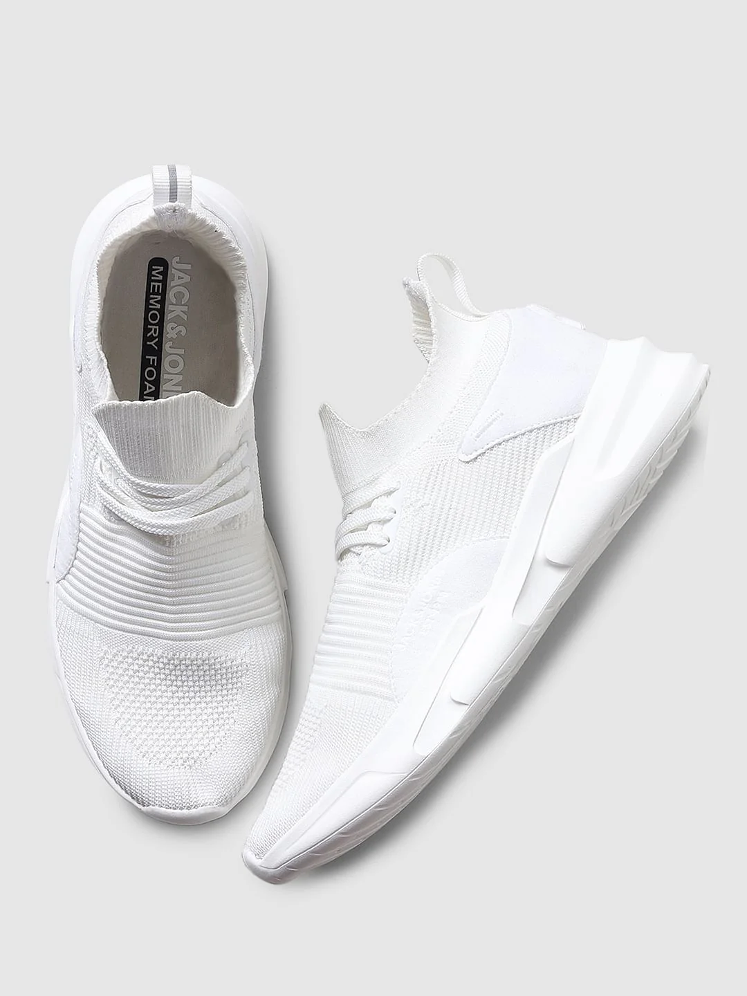White Mesh Lace Up Sneakers - Image 2