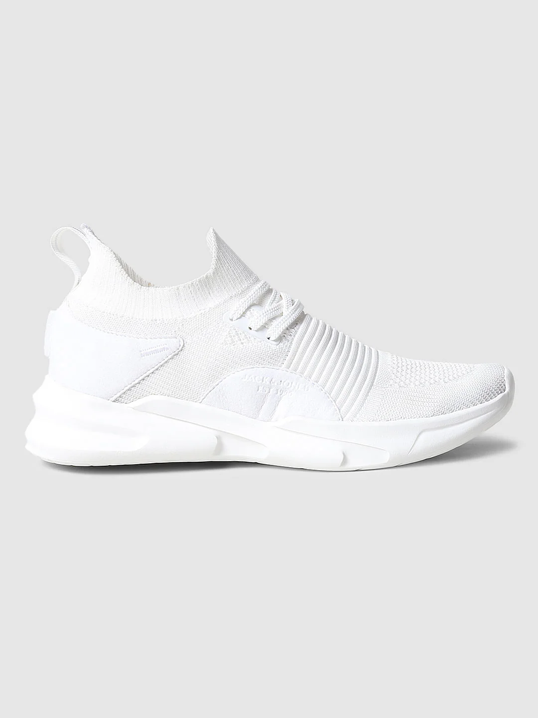 White Mesh Lace Up Sneakers - Image 3