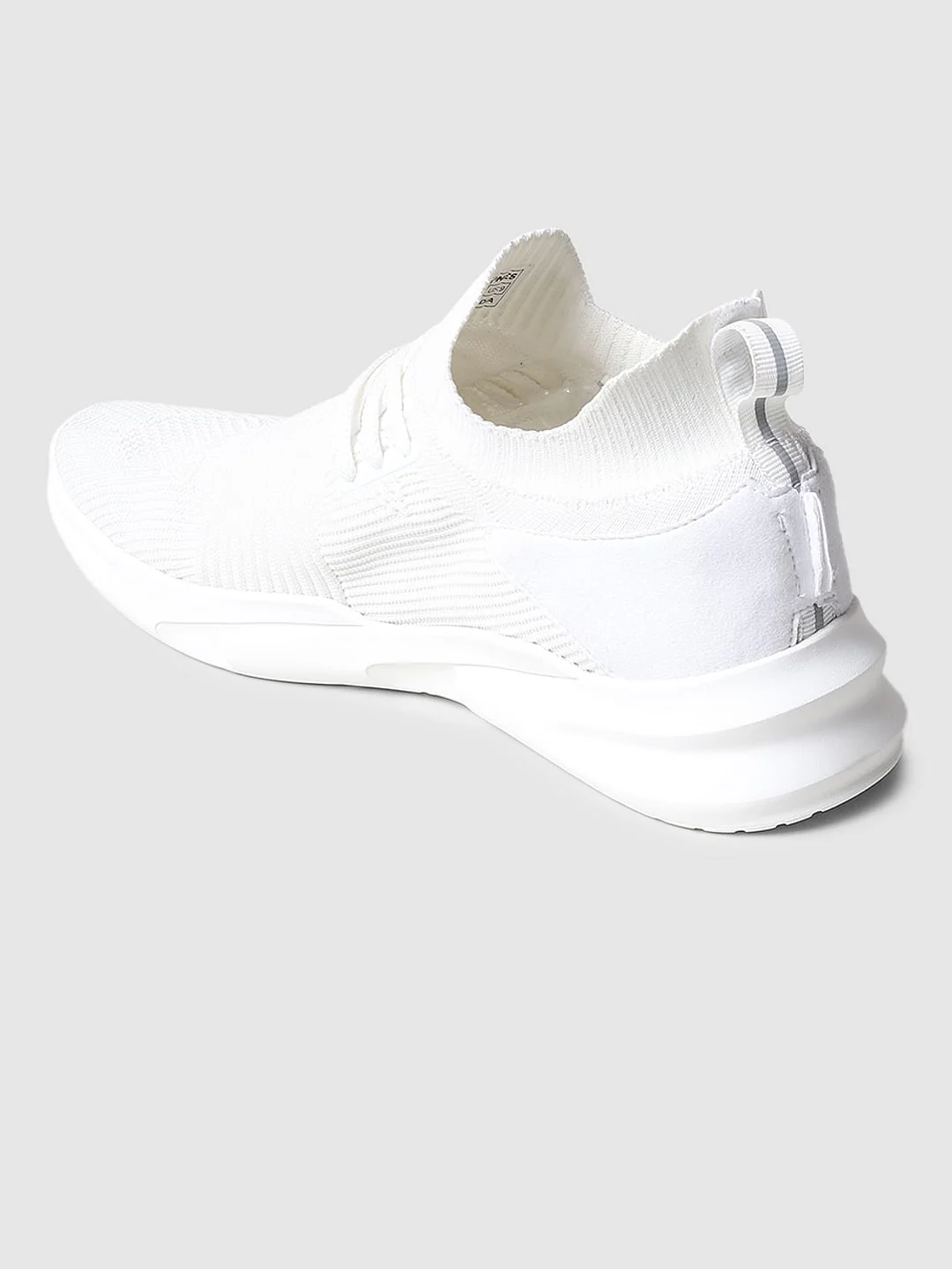 White Mesh Lace Up Sneakers - Image 5