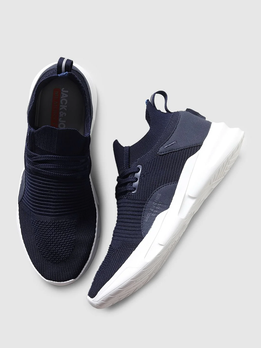 Blue Mesh Lace Up Sneakers - Image 2