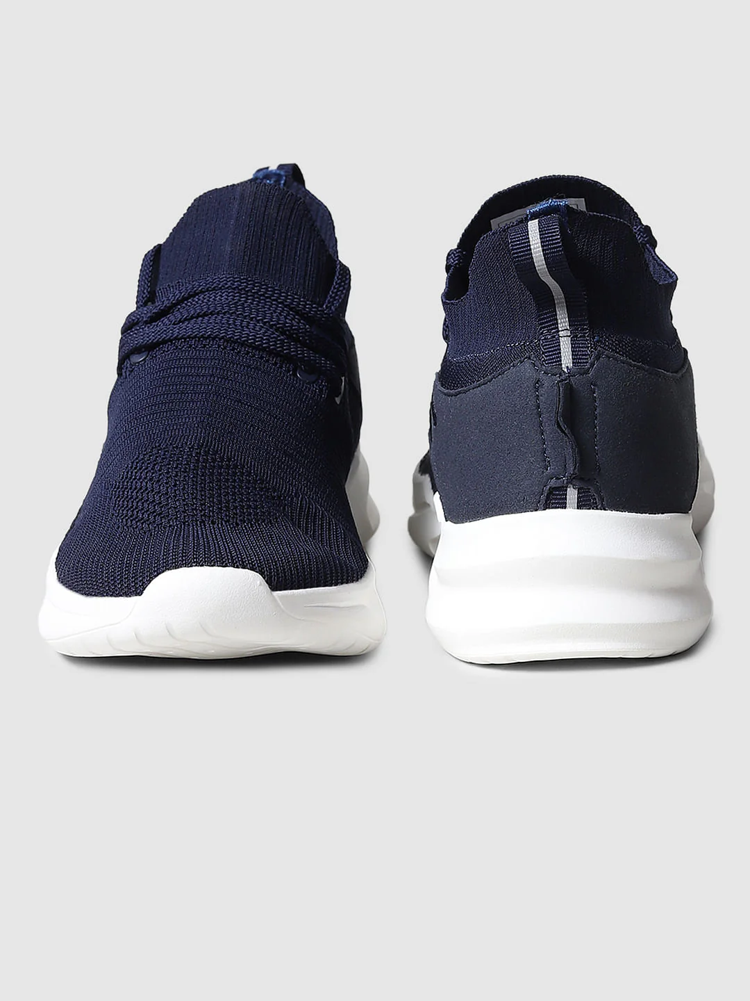 Blue Mesh Lace Up Sneakers - Image 6