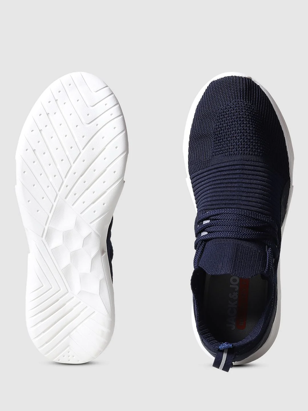 Blue Mesh Lace Up Sneakers - Image 7