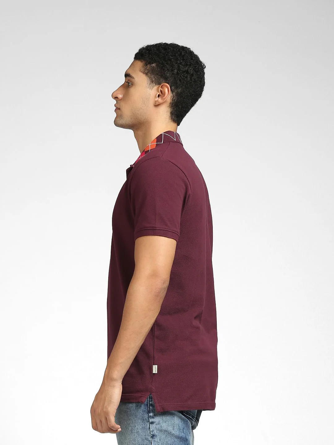 Maroon Polo Neck T-shirt - Image 3