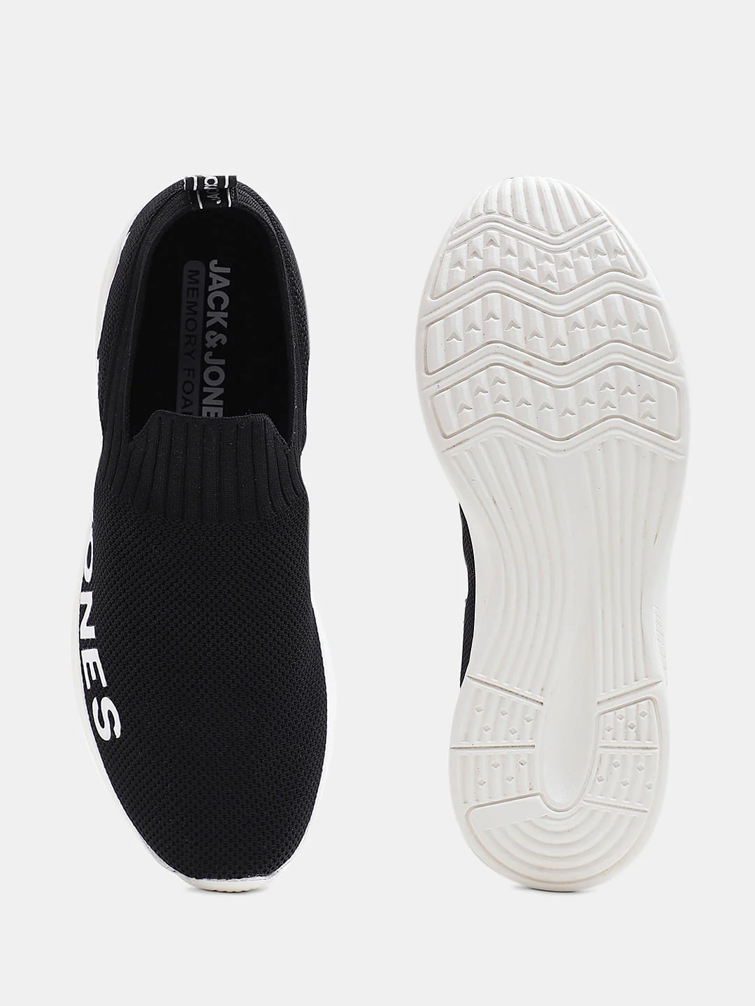 Black Knitted Slip On Sneakers - Image 5