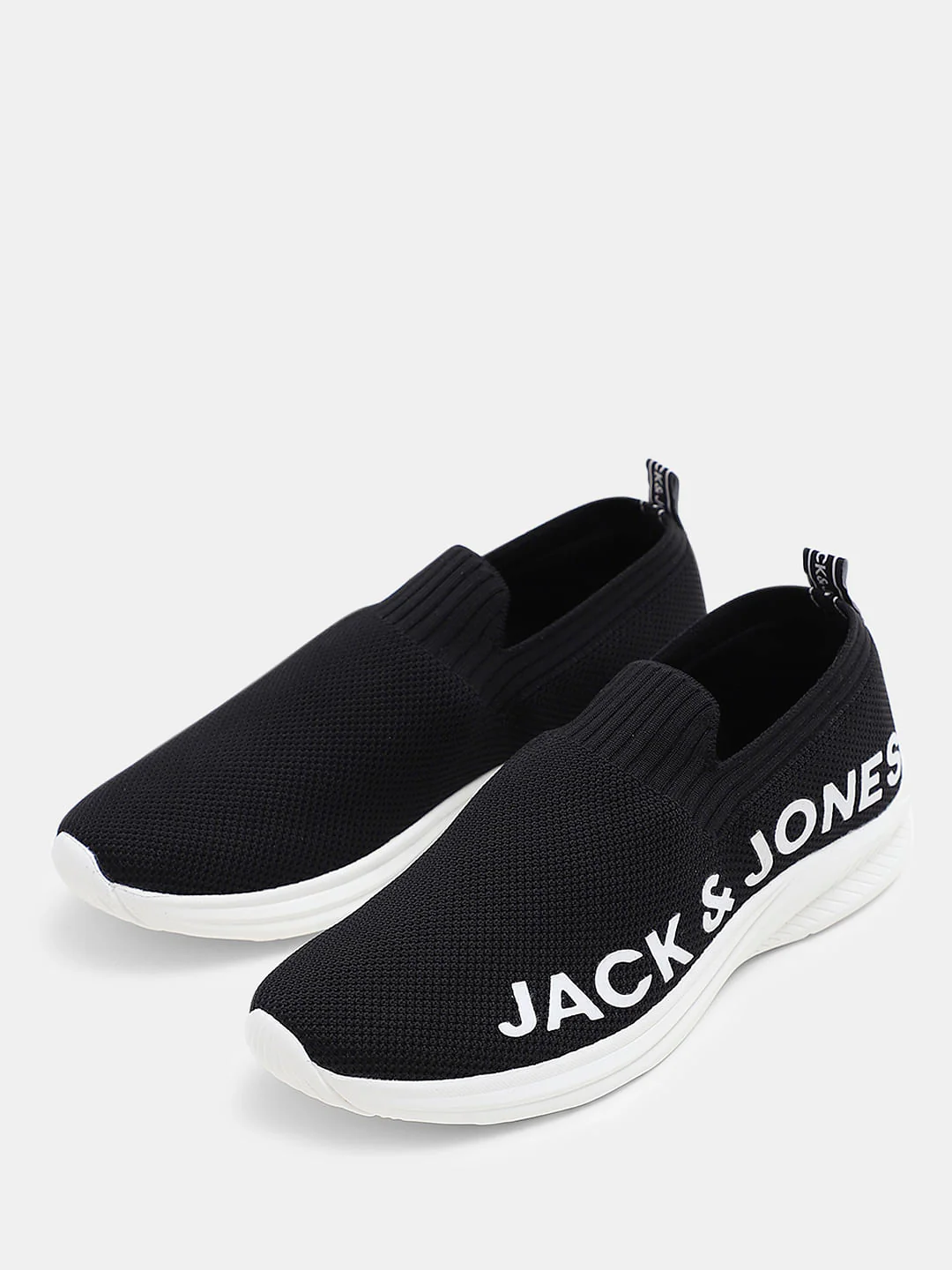 Black Knitted Slip On Sneakers - Image 6
