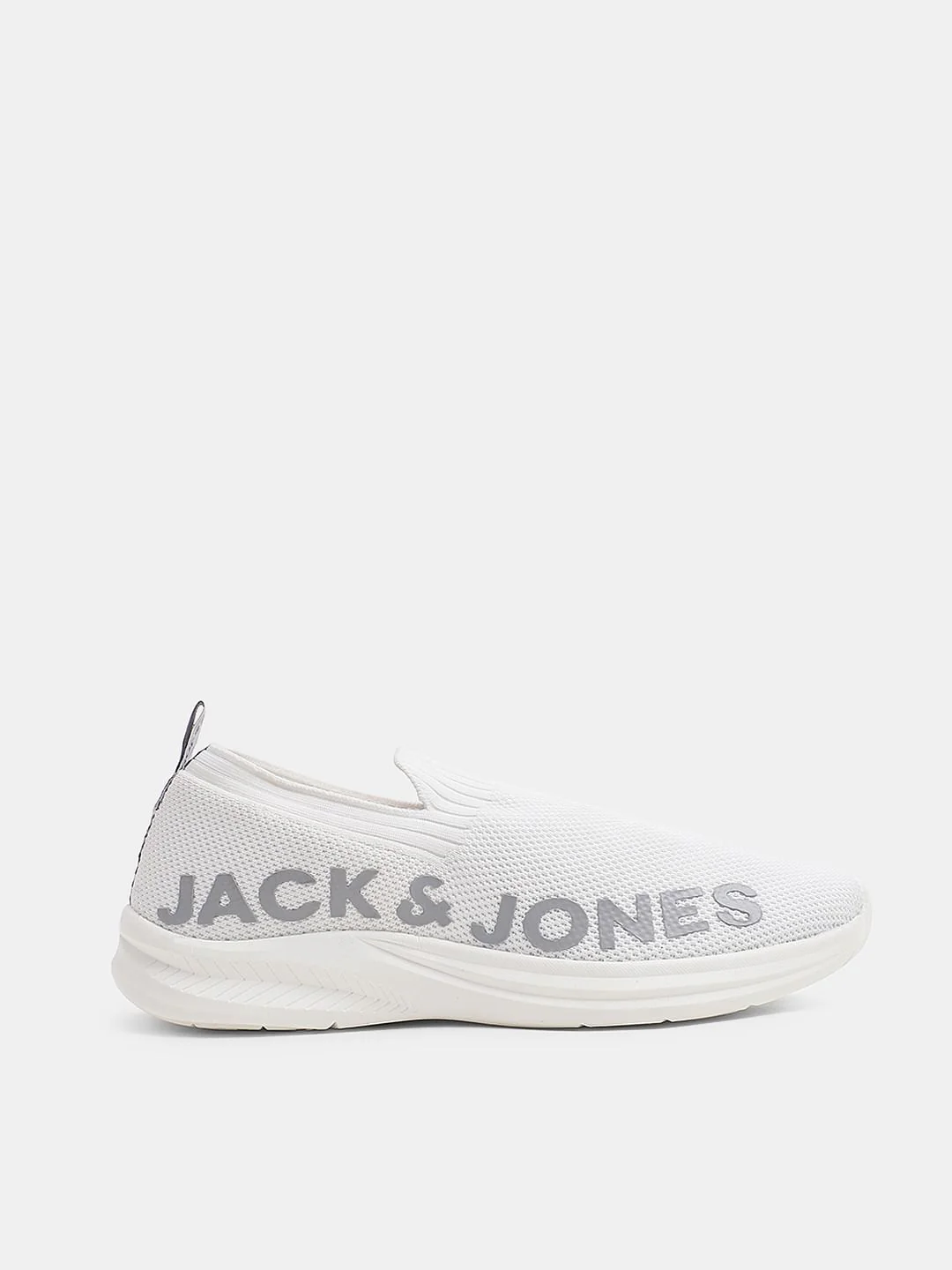 White Knitted Slip On Sneakers - Image 2