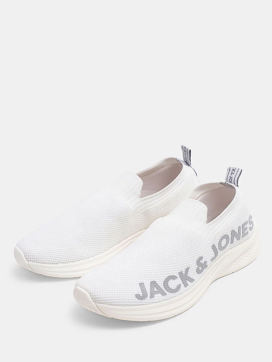 White Knitted Slip On Sneakers - Image 6