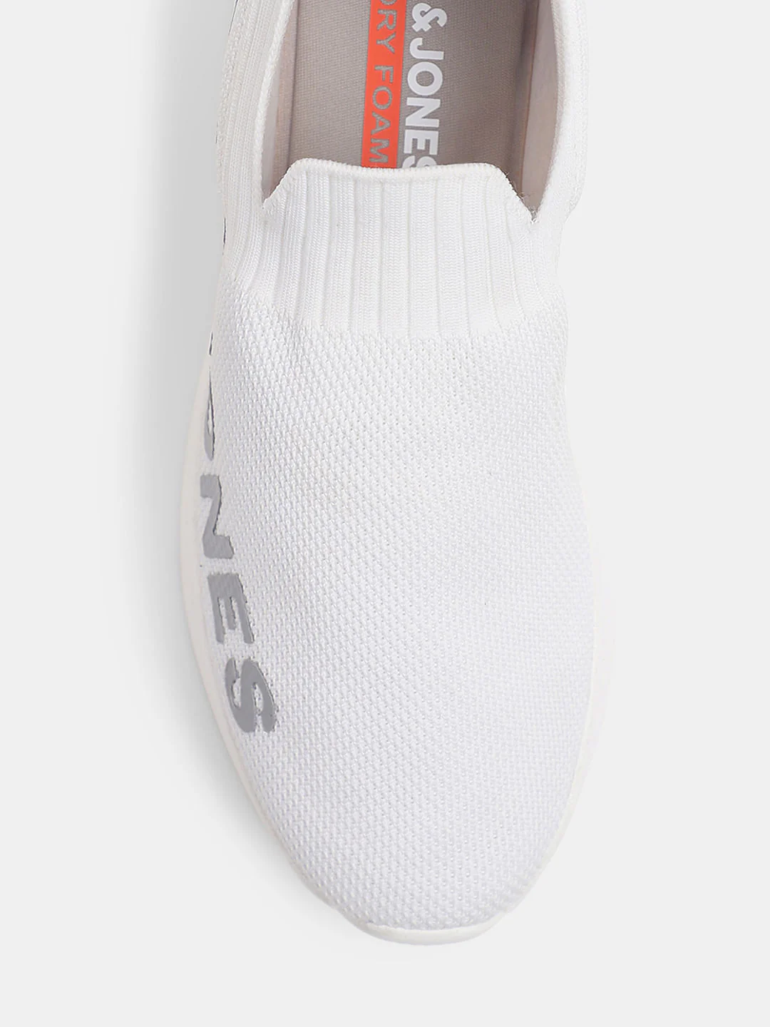 White Knitted Slip On Sneakers - Image 7