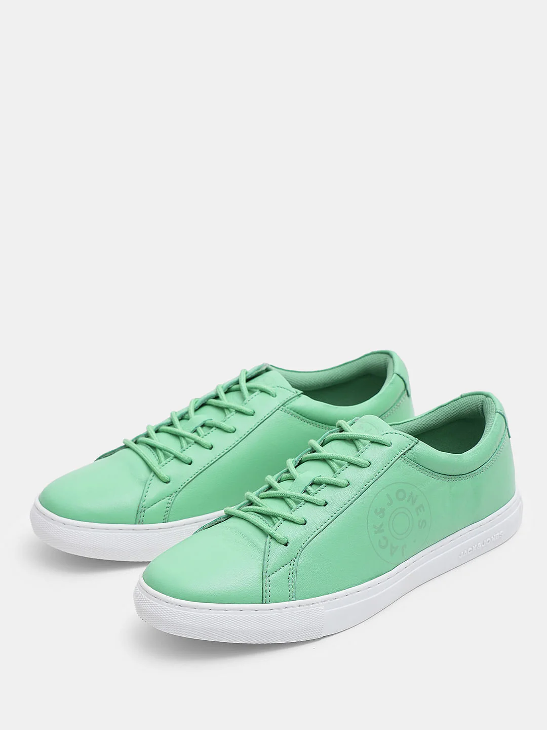 Green Leather Lace-Up Sneakers - Image 6