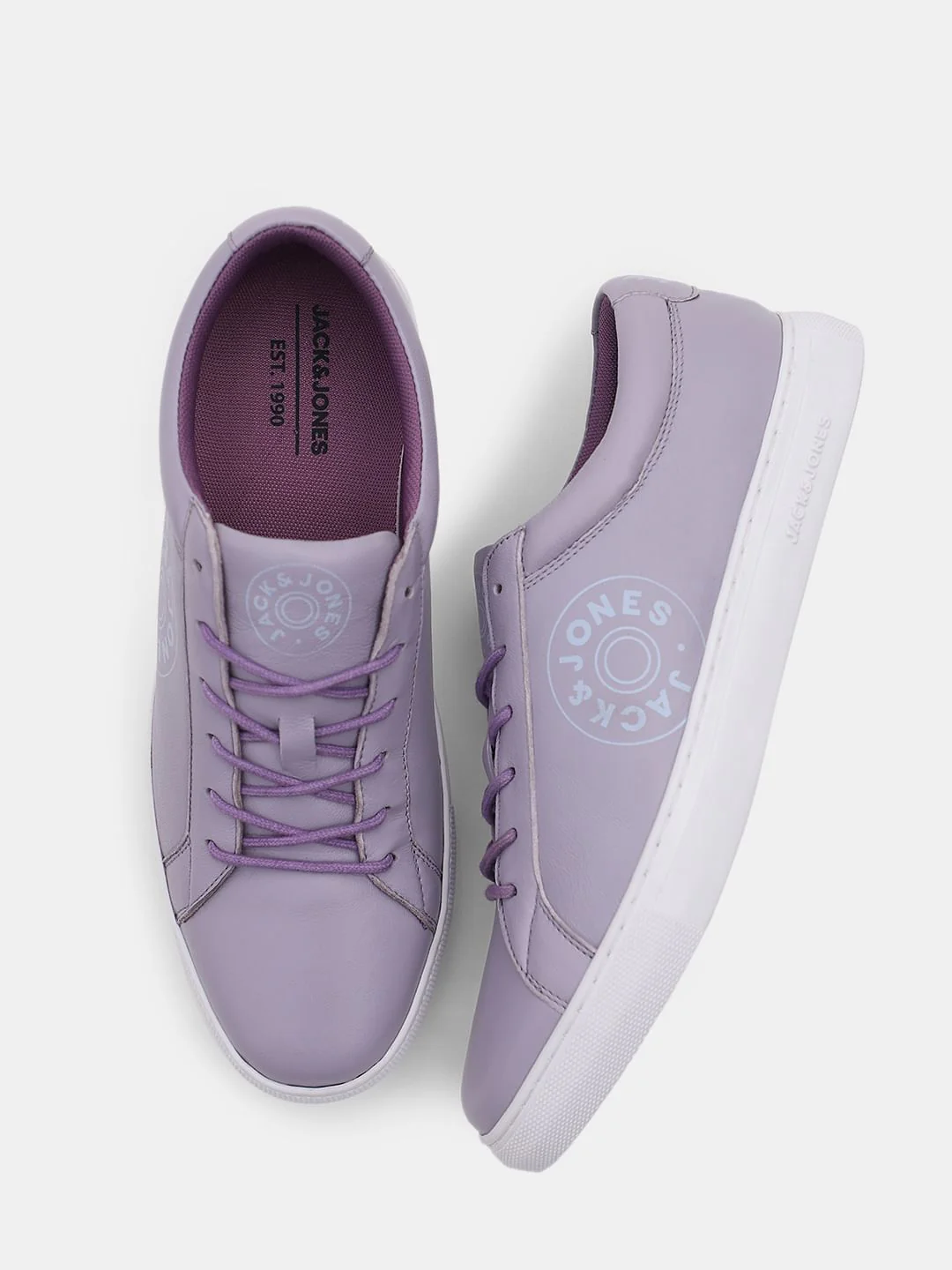 PURPLE LEATHER SNEAKERS - Image 3
