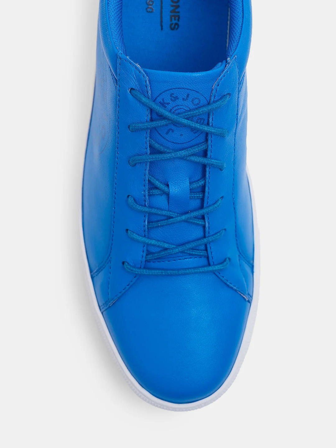 Blue Leather Lace-Up Sneakers - Image 7