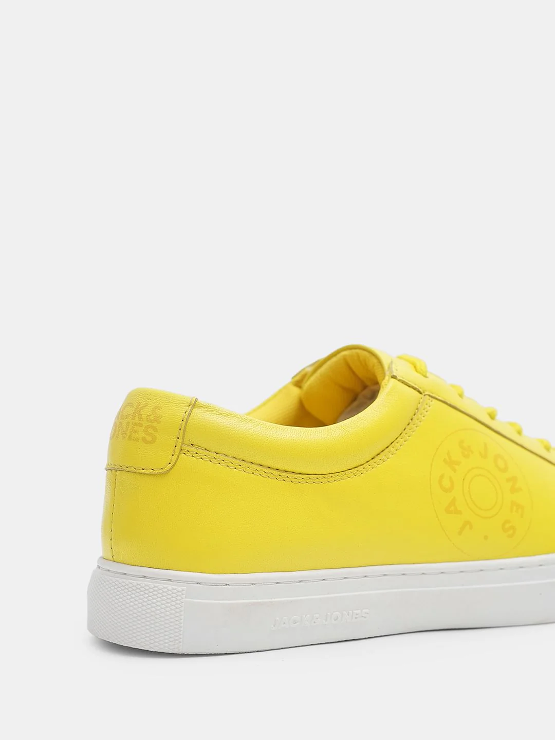 Yellow Leather Lace-Up Sneakers - Image 8