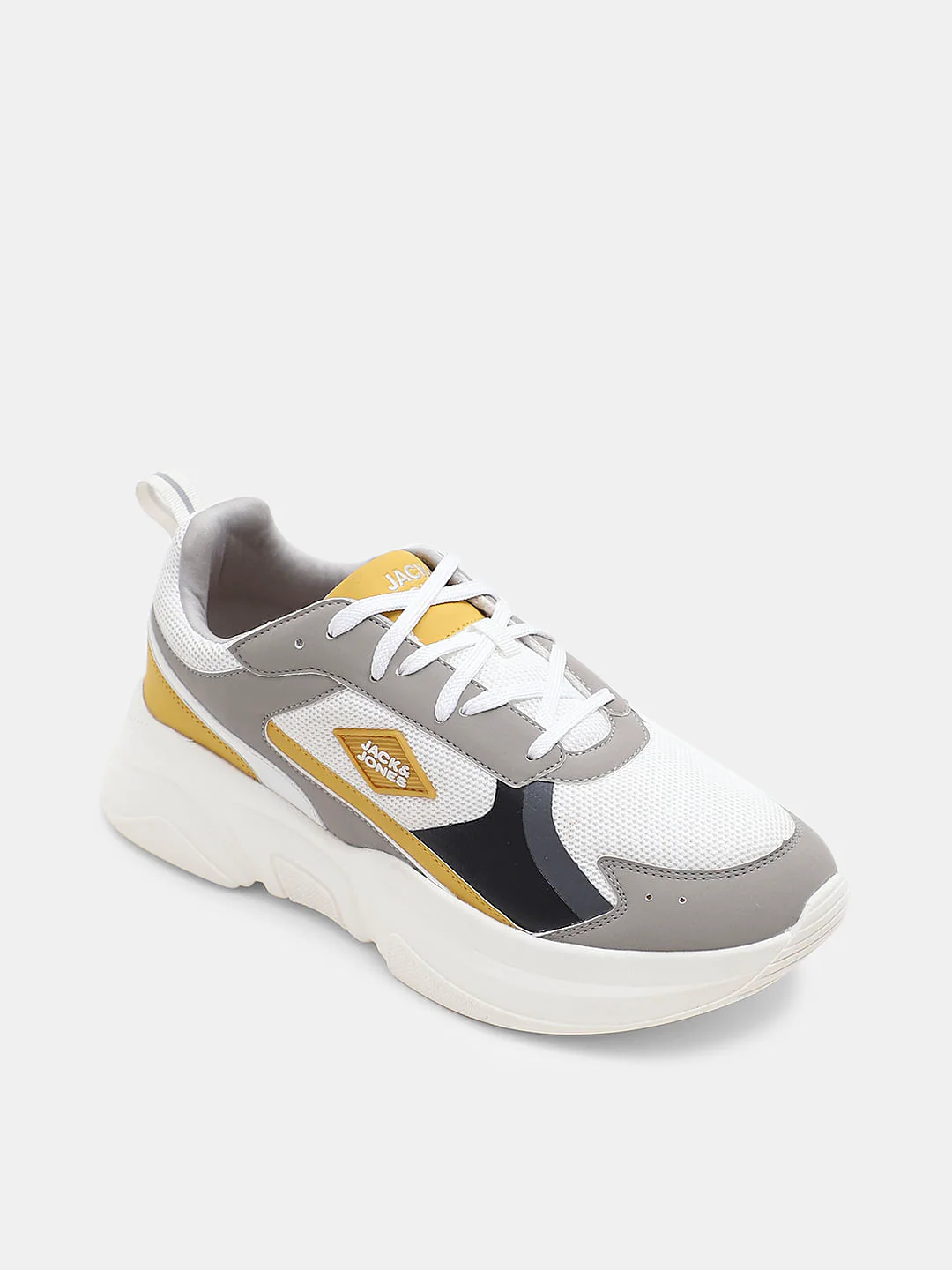 White Colourblocked Chunky Sneakers - Image 4