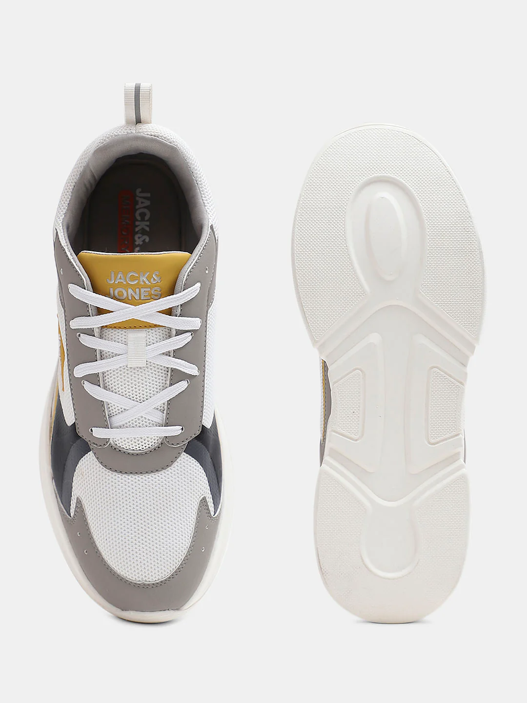 White Colourblocked Chunky Sneakers - Image 5