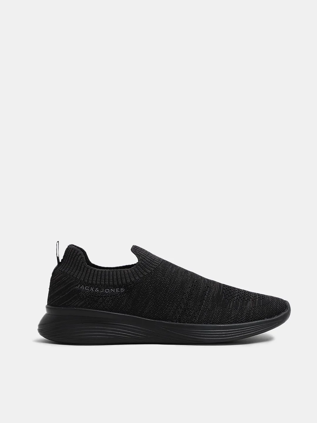 Black Knitted Slip On Sneakers - Image 2