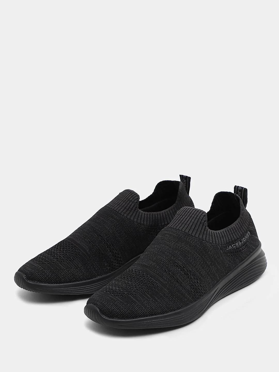 Black Knitted Slip On Sneakers - Image 6