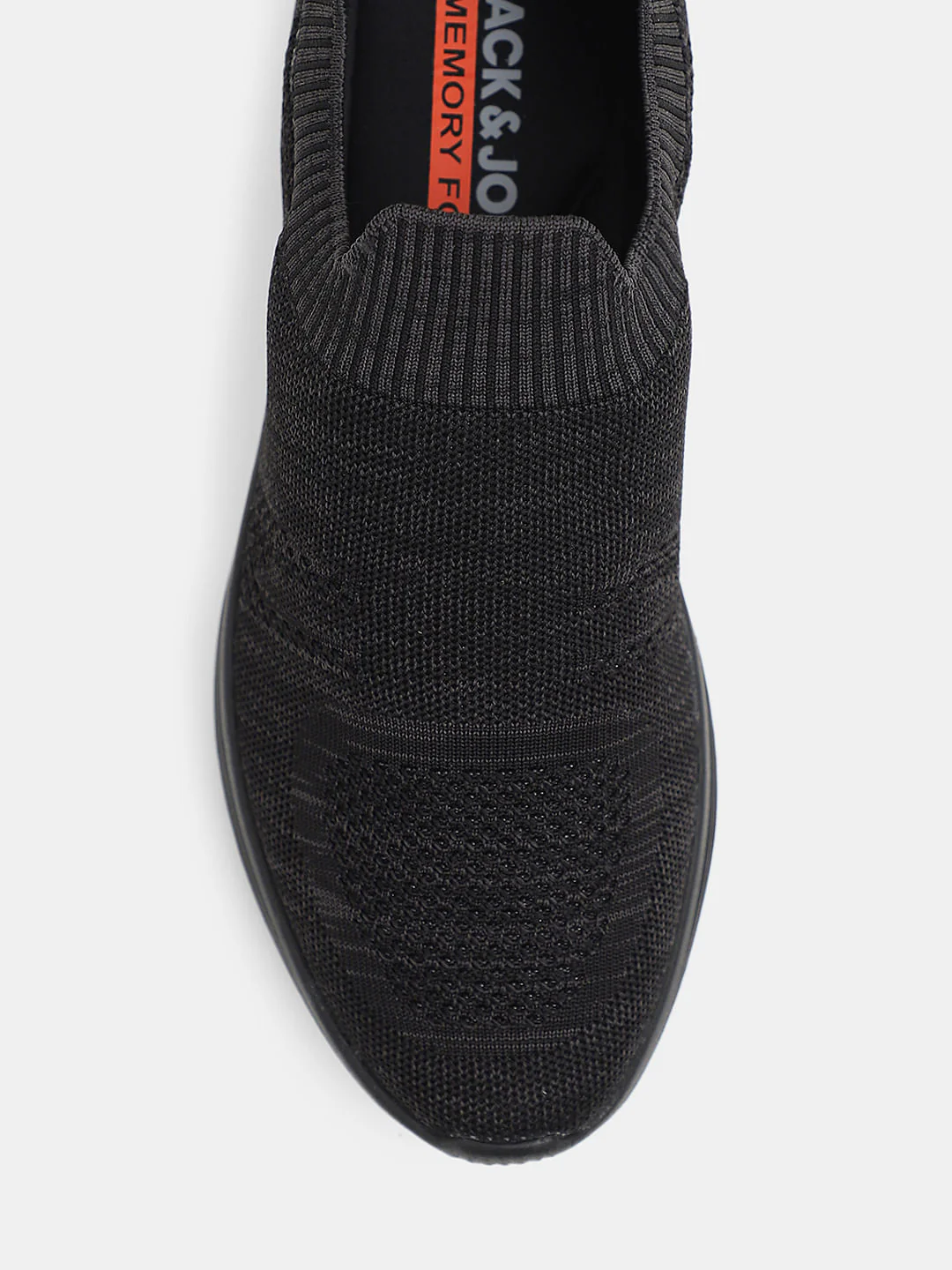 Black Knitted Slip On Sneakers - Image 7