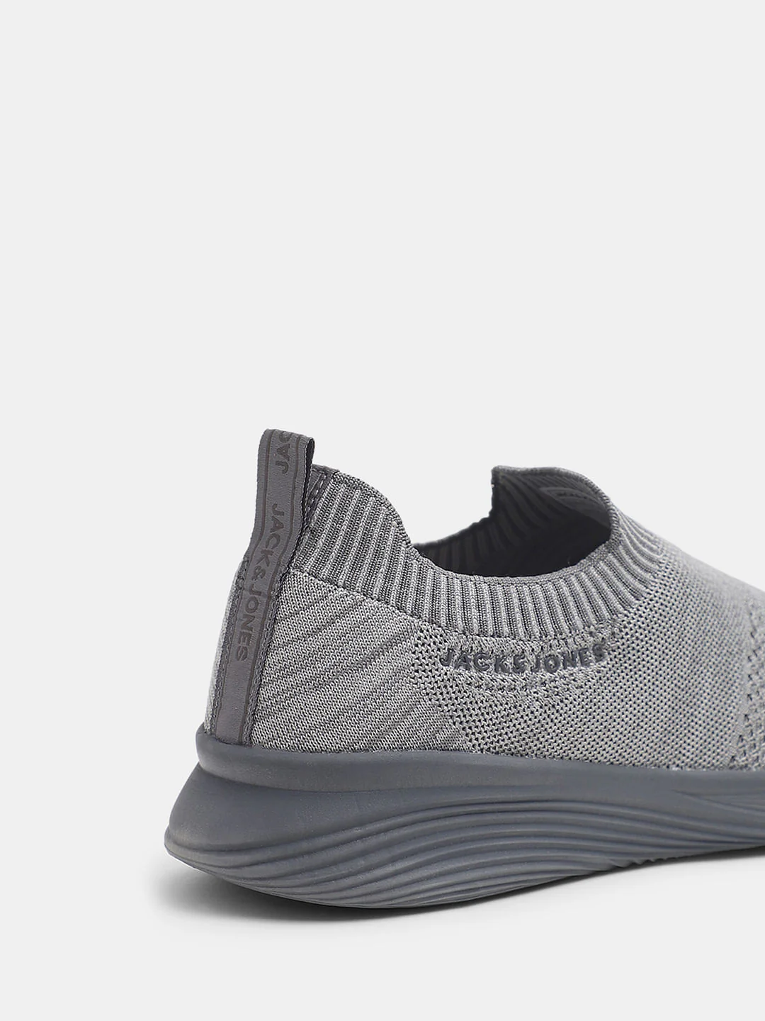 Light Grey Knitted Slip On Sneakers - Image 8