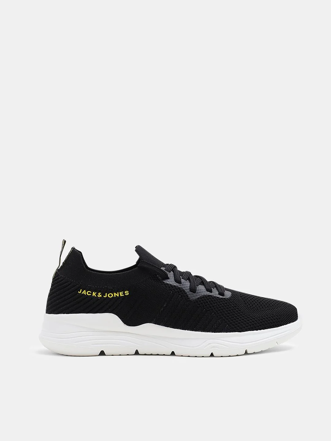 Black Knitted Lace-Up Sneakers - Image 2