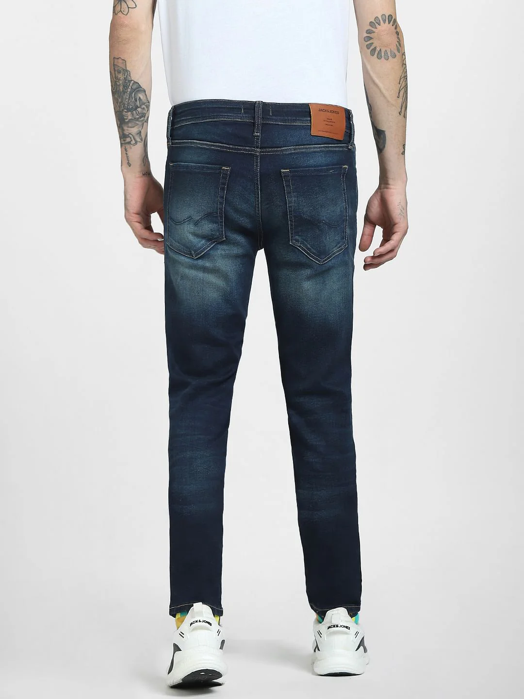 Blue Low Rise Washed Skinny Jeans - Image 4