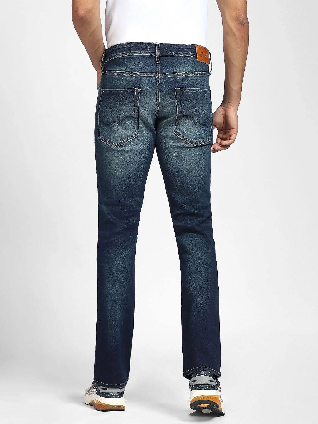 Dark Blue Mid Rise Clark Straight Jeans - Image 4