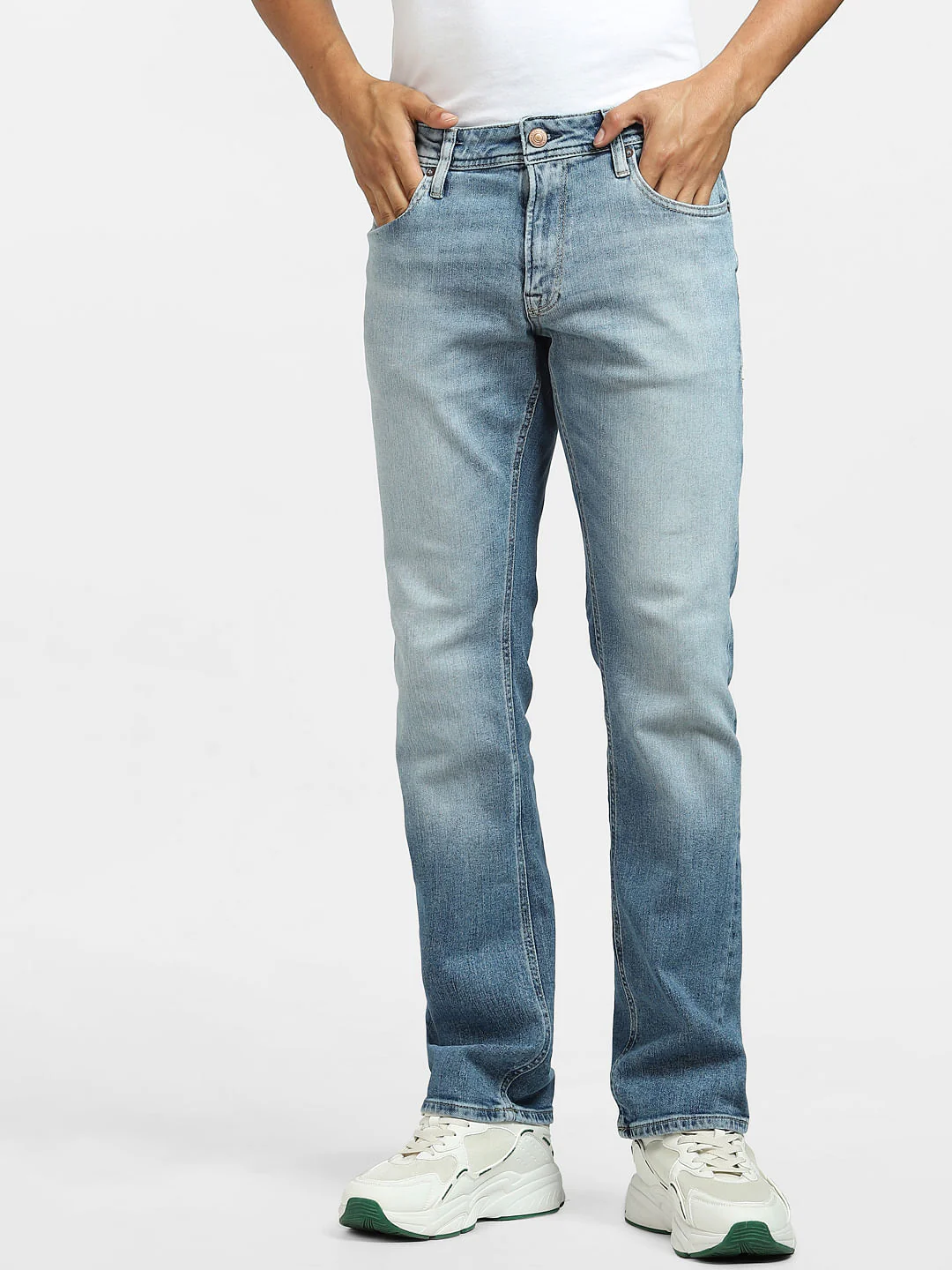 Light Blue Mid Rise Clark Regular Fit Jeans - Image 2