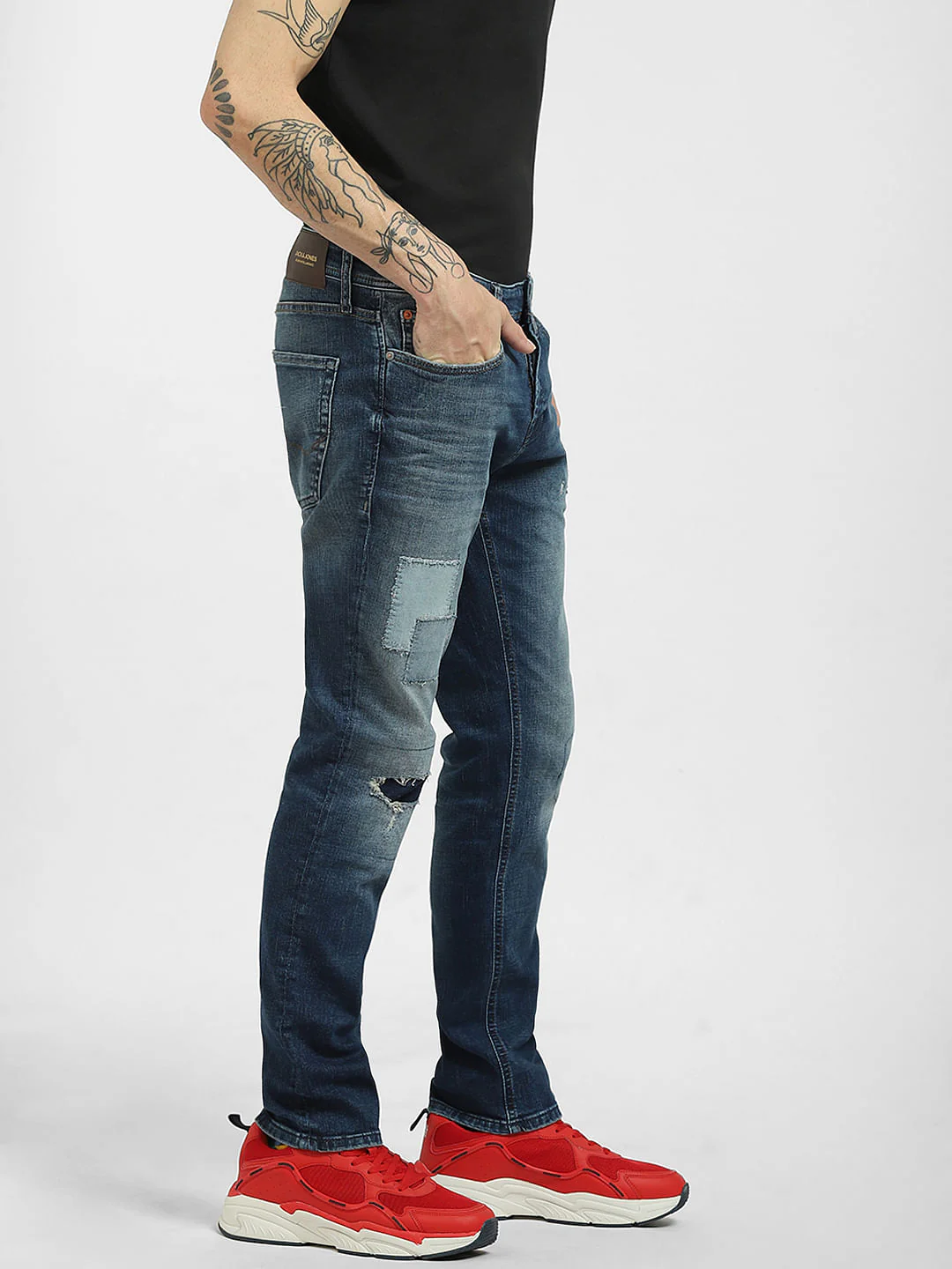 Dark Blue Low Rise Tim Anti Fit Jeans - Image 3