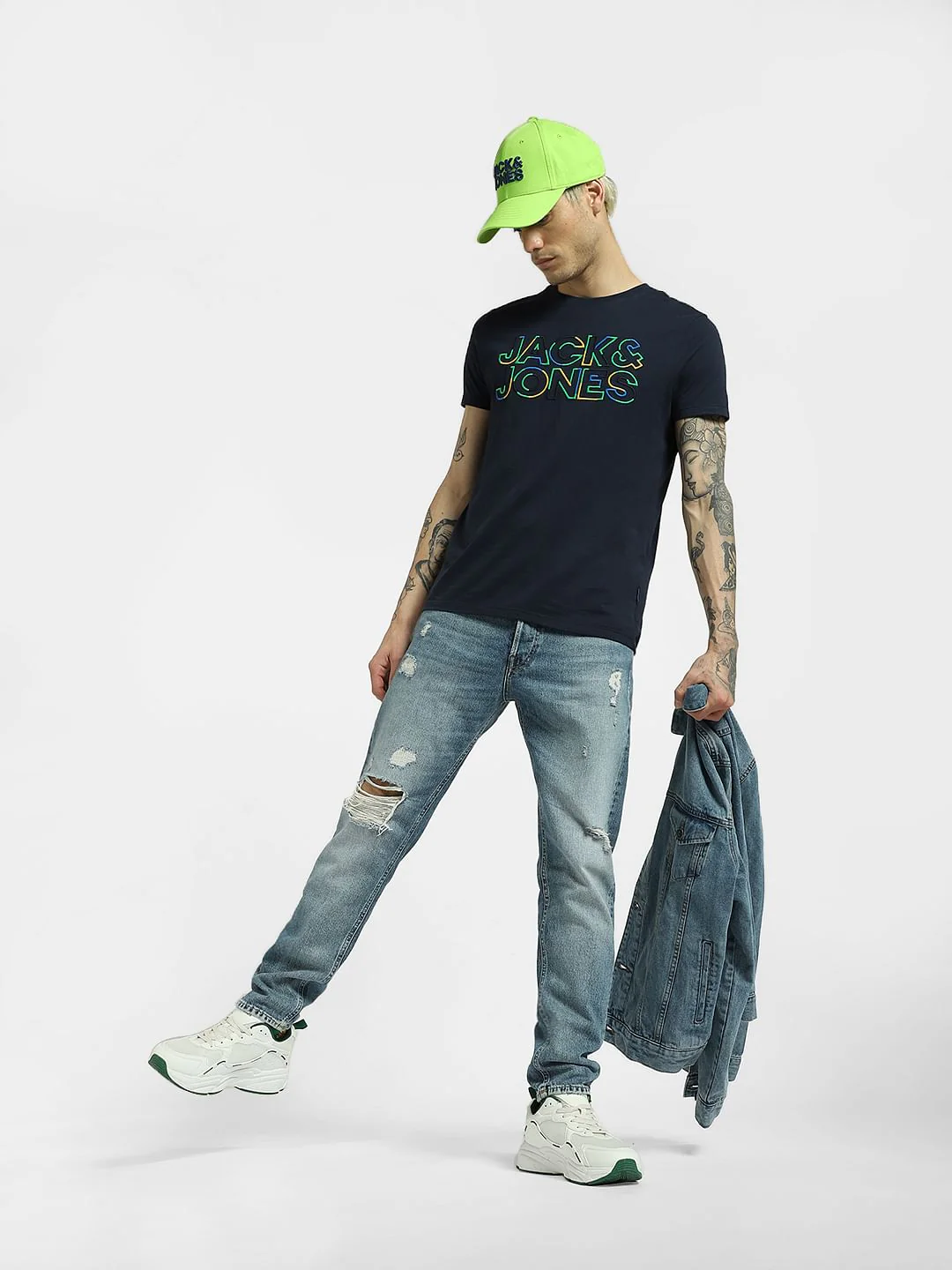 Blue Mid Rise Anti Fit Jeans