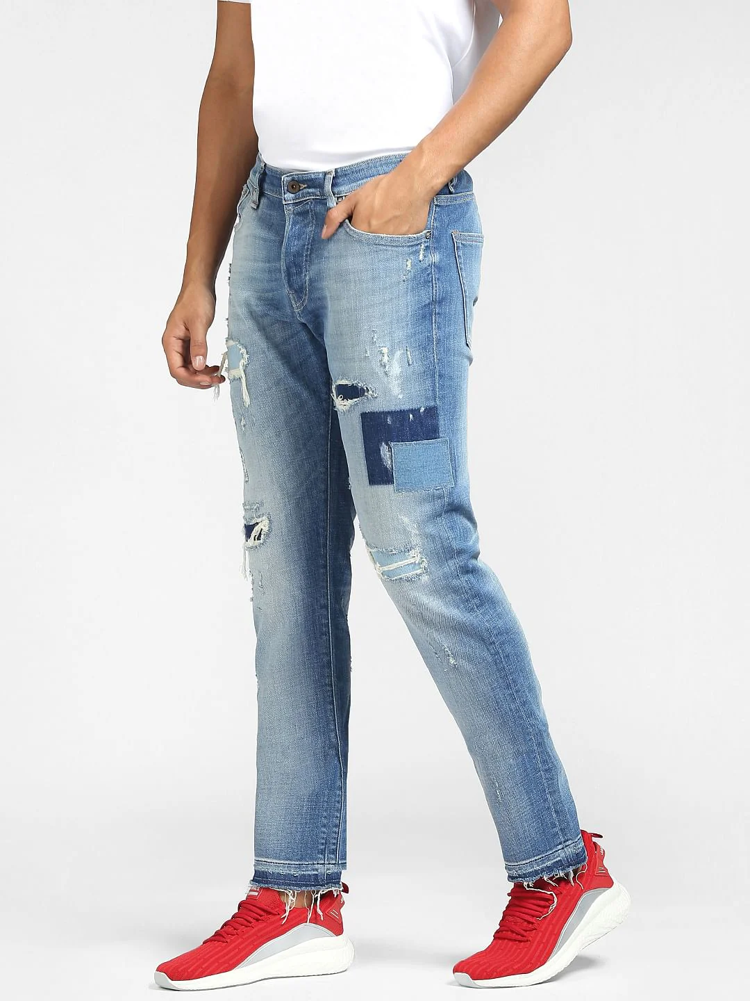 Blue Low Rise Glenn Slim Fit Jeans - Image 3