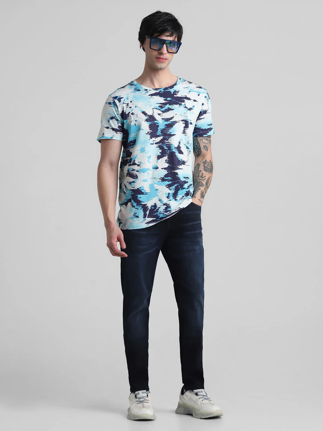 Dark Blue Low Rise Ben Skinny Fit Jeans - Image 5