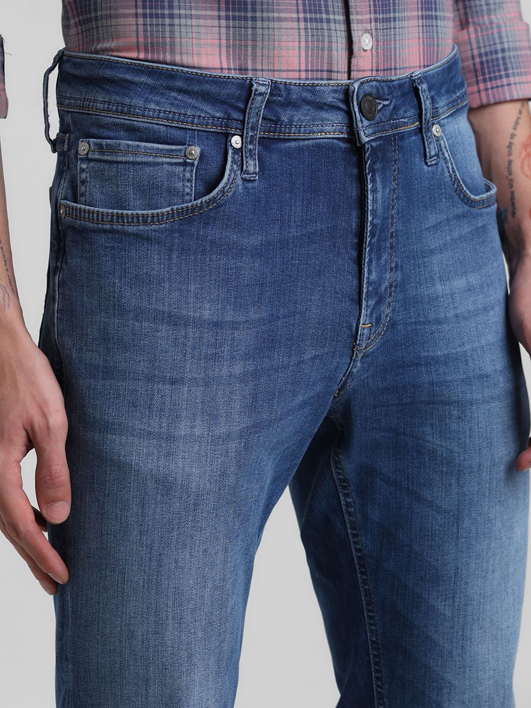 Blue Low Rise Ben Skinny Fit Jeans - Image 4