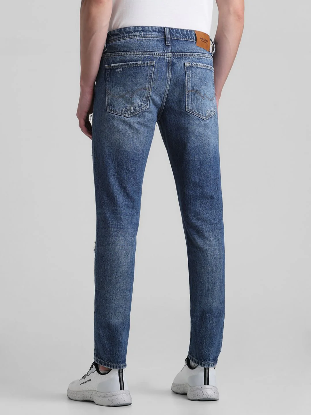 Blue Distressed Glenn Slim Fit Jeans - Image 3