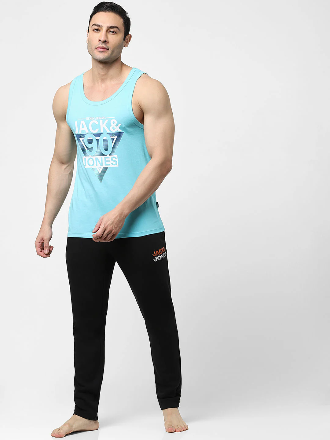 Light Blue Logo Print Fashion Vest - Image 6