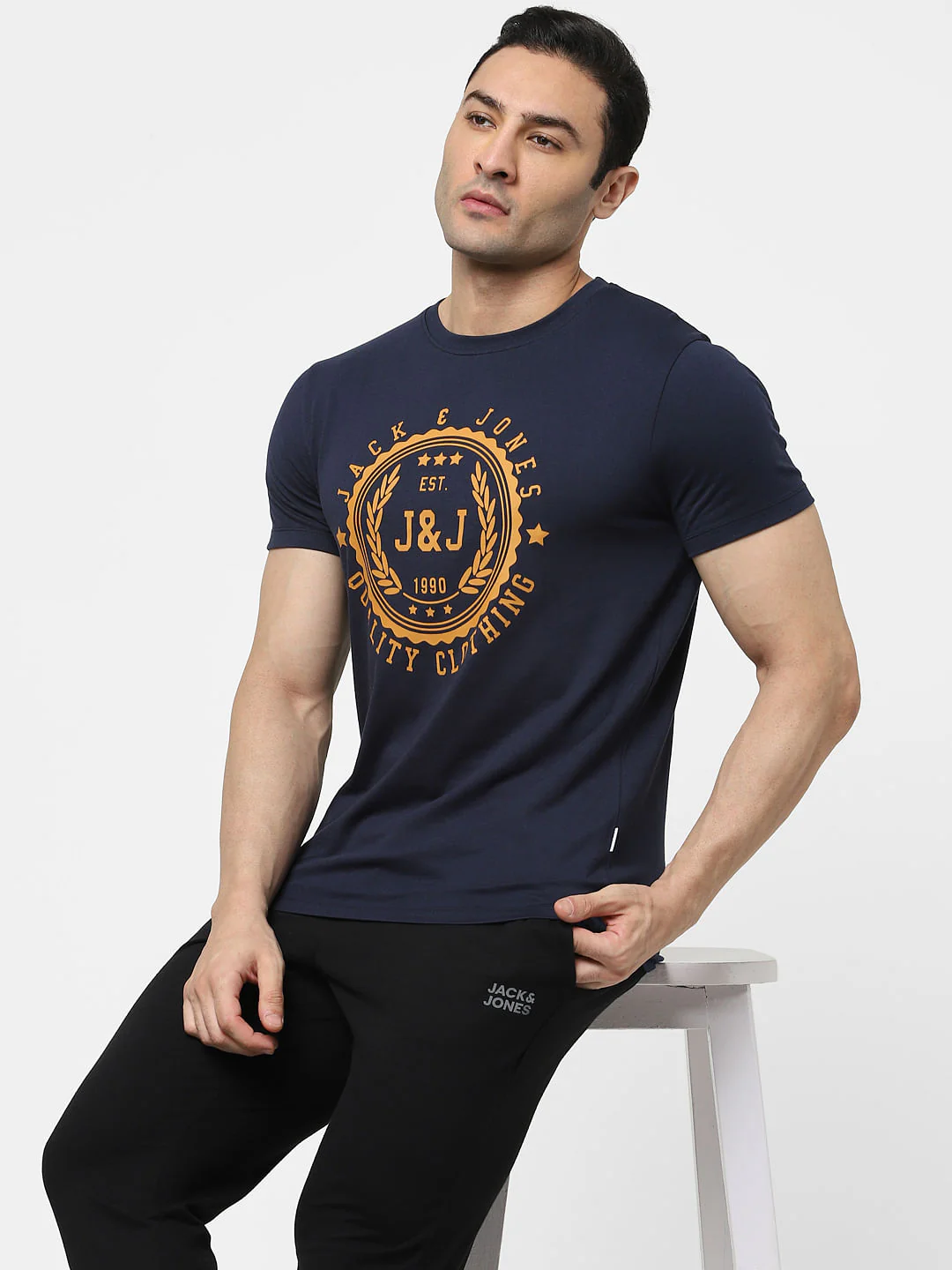 Navy Blue Crew Neck T-shirt