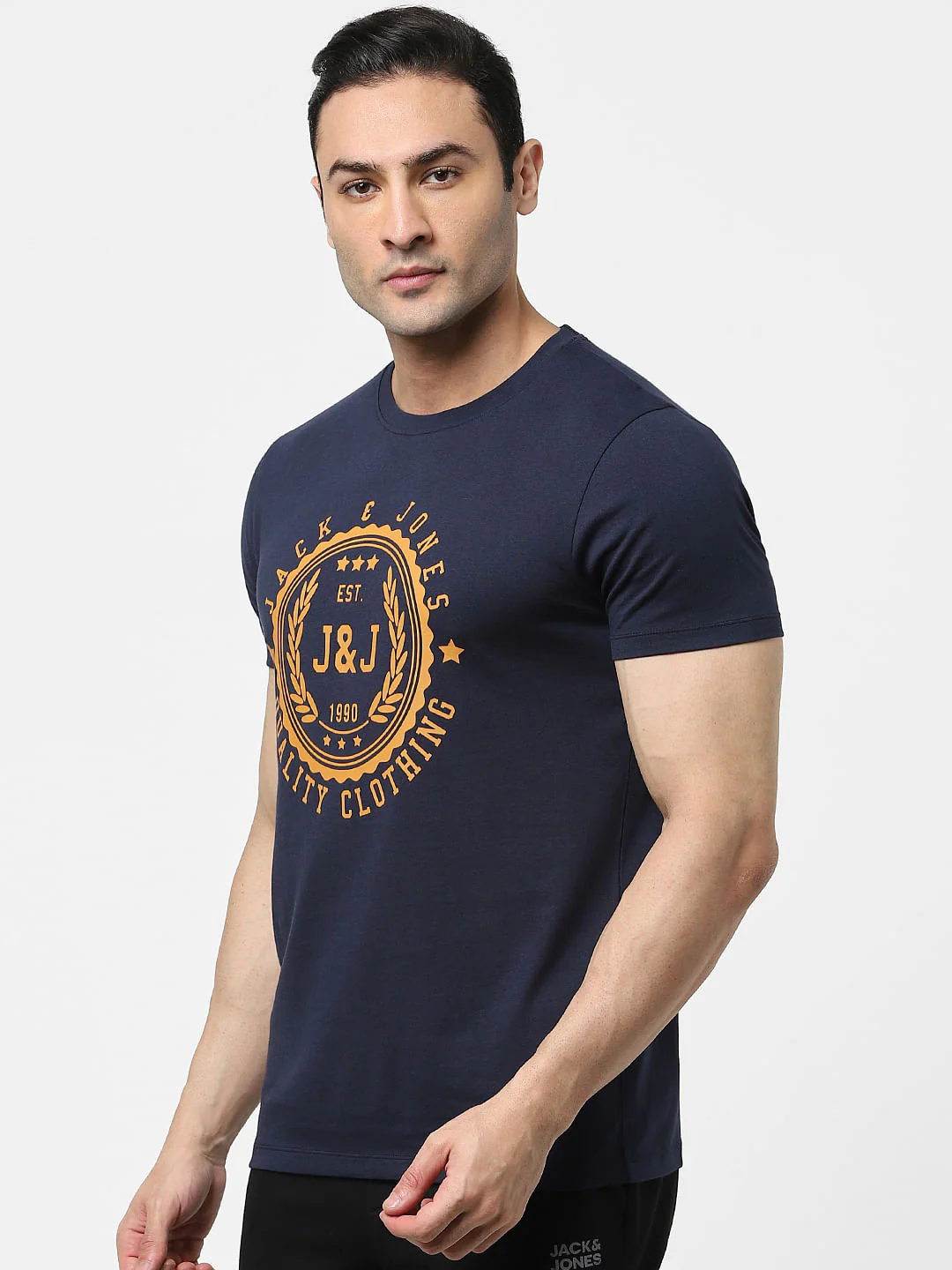 Navy Blue Crew Neck T-shirt - Image 3