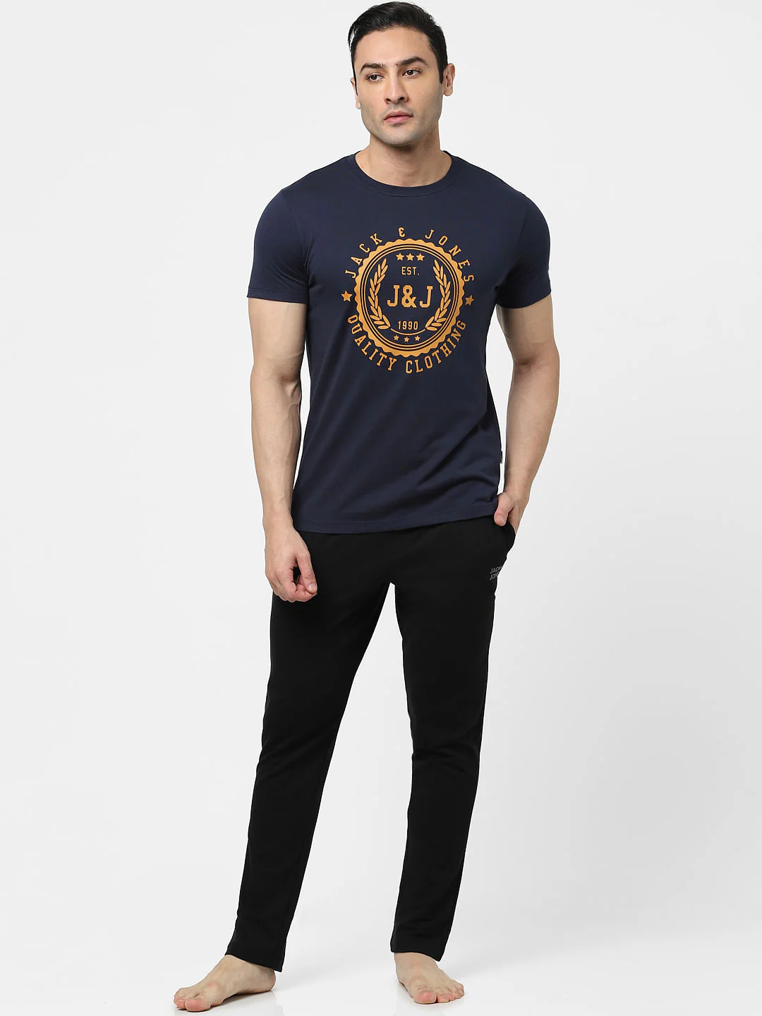 Navy Blue Crew Neck T-shirt - Image 6
