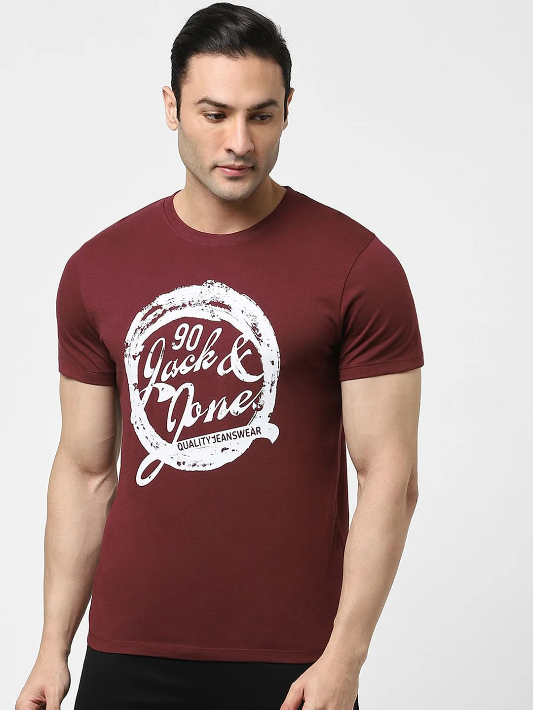 Maroon Crew Neck T-shirt - Image 2