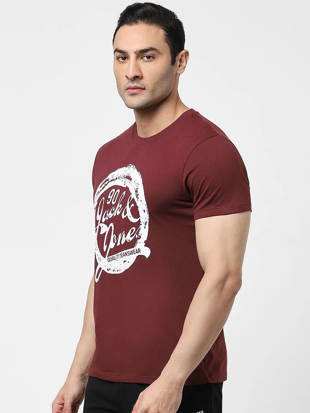 Maroon Crew Neck T-shirt - Image 3