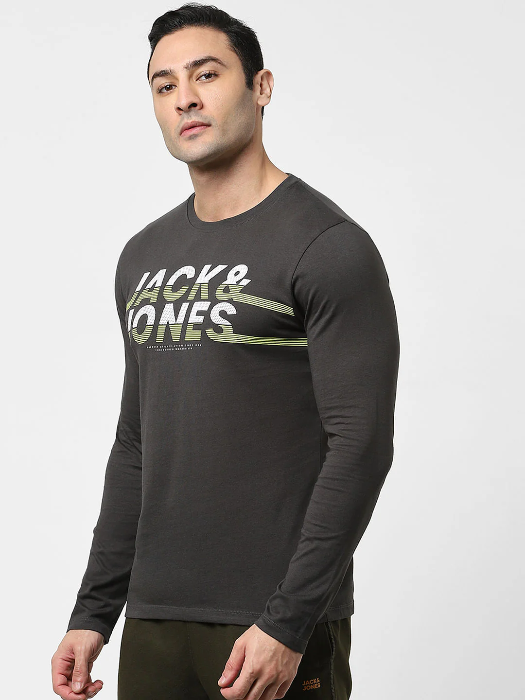 Black Full Sleeves Crew Neck T-shirt - Image 3
