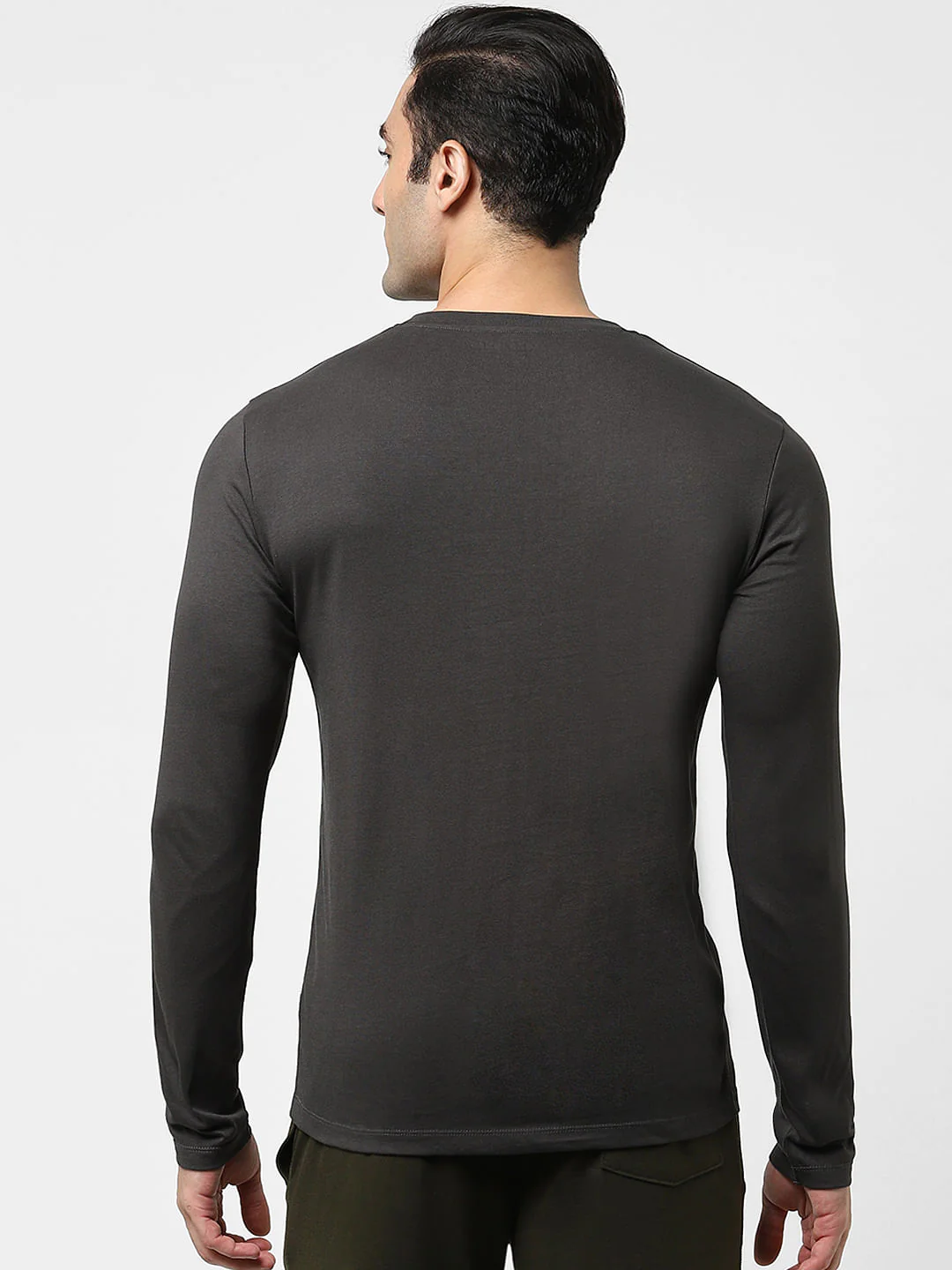 Black Full Sleeves Crew Neck T-shirt - Image 4