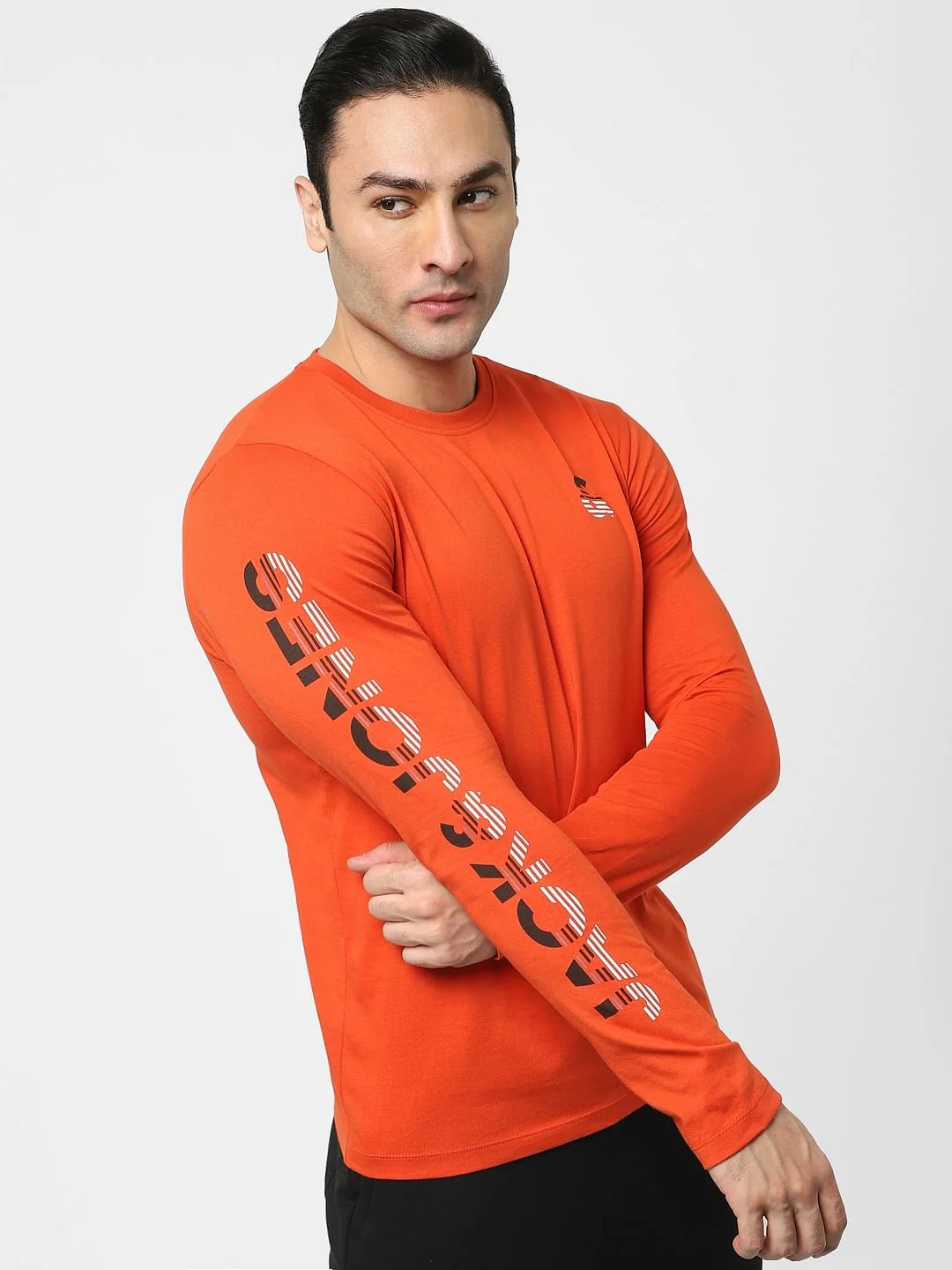 Red Full Sleeves Crew Neck T-shirt
