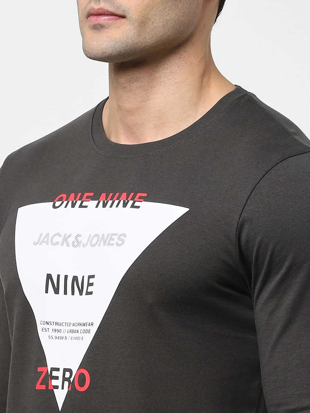 Black Printed Full Sleeves T-shirt - Image 5